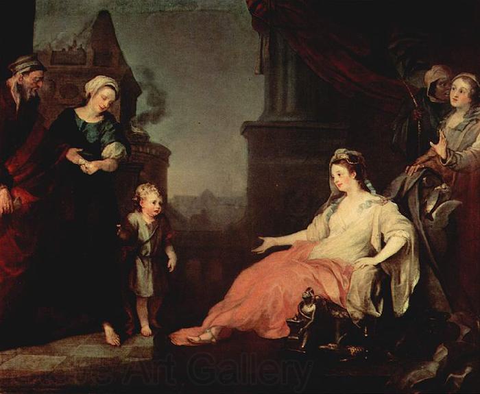 William Hogarth Moses vor der Tochter des Pharao's Norge oil painting art